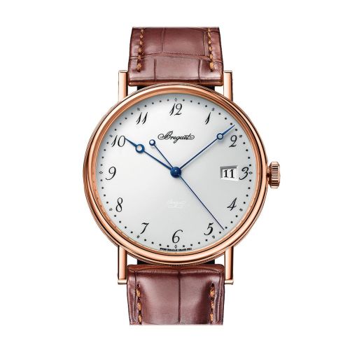 Breguet Classique Automatic White Dial Brown Leather Men's Watch 5177BR299V6