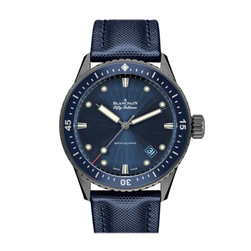 Blancpain Fifty Fathoms Bathyscaphe Automatic Blue Dial Men's Watch 5000-0240-O52A