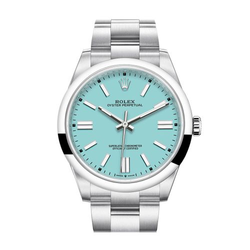 Rolex Oyster Perpetual 41 Turquoise Dial Oyster Bracelet Watch 124300