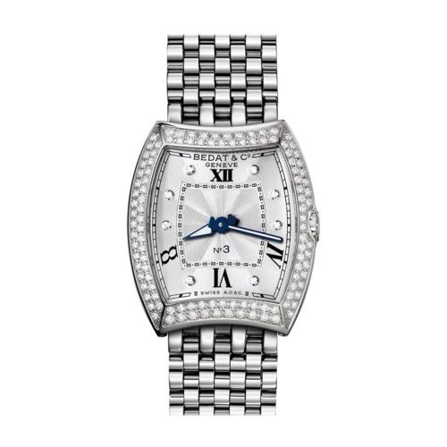 Bedat No. 3 Silver Dial Diamond Bezel Stainless Steel Ladies Watch 316.031.109