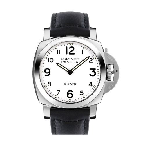 Panerai Luminor Base 8 Days Acciaio Mechanical Black Dial 44mm Men's Watch PAM00561