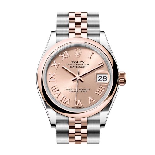 Rolex Datejust 31 Rose Roman Dial Rose Gold Steel Jubilee Ladies Watch 278241 278241-0002