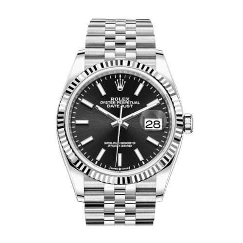 Rolex Datejust 36 Black Dial Automatic Jubilee Watch 126234