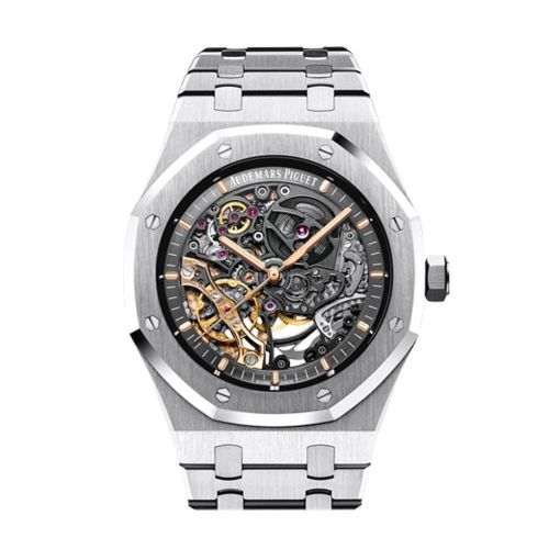 Audemars Piguet Royal Oak 41mm Slate grey openworked Dial Stainless Steel Bracelet Men's Watch 15407ST.OO.1220ST.01