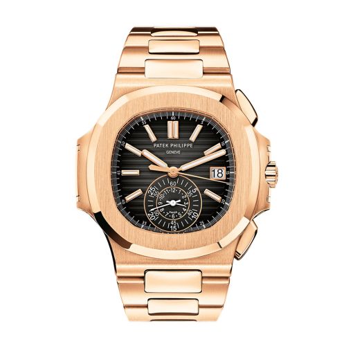 Patek Philippe Nautilus Rose Gold Black Graident Dial Mens Watch 5980/1R-001