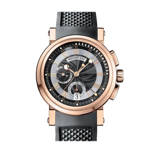 Breguet Marine Black Dial Rubber Men's Watch 5827BRZ25ZU