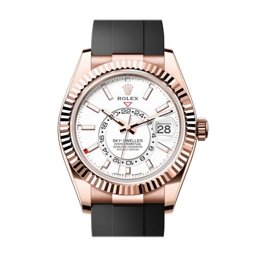 Rolex Sky Dweller 42 White Dial Dial Rose Gold Mens Watch 336235