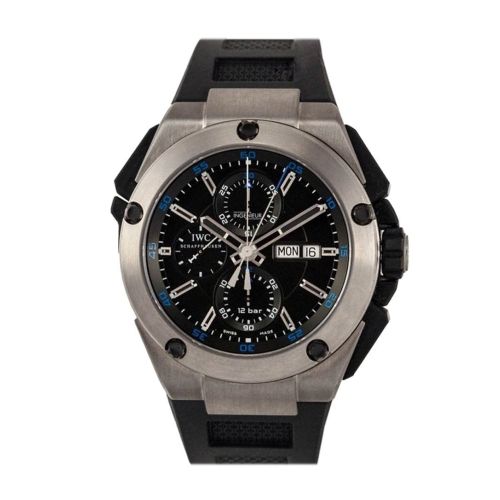 IWC Ingenieur Chronograph Black Dial Black Rubber 45.5mm Men's Watch IW376501