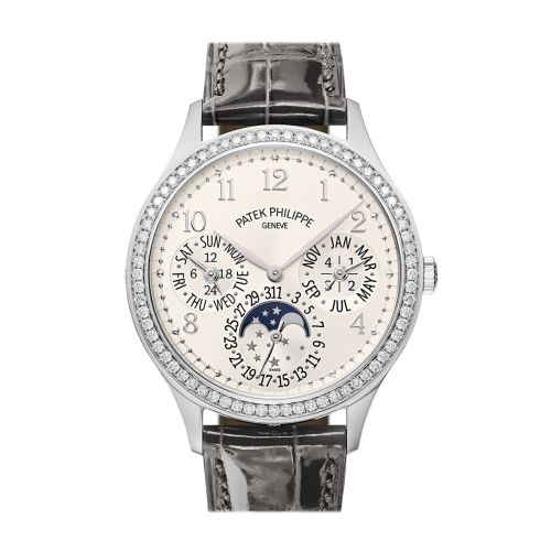 Patek Philippe Grand Complications Perpetual Automatic Diamond White Dial Ladies Watch 7140G-001