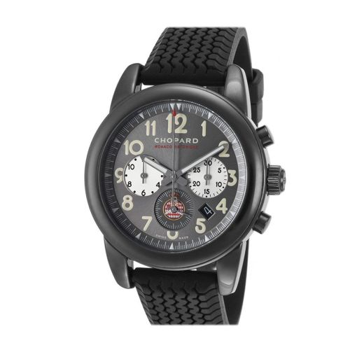 Chopard Grand Prix De Monaco Historique Grey Dial Black Rubber Automatic Men's Sports Watch 168472-3001