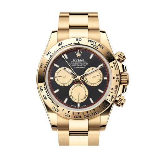 Rolex Daytona 40 Black and Champagne Dial Yellow Gold Mens Watch 126508