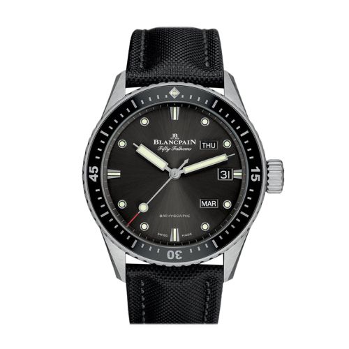 Blancpain Fifty Fathoms Bathyscaphe Annual Calender Automatic Meteor Grey Dial Men's Watch 5071-1110-B52A