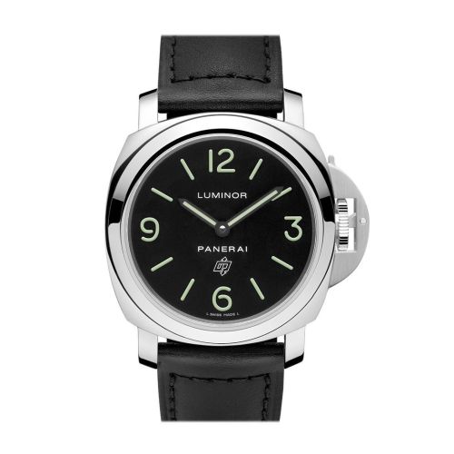 Panerai Luminor Base Logo Acciaio 44mm Black Dial Men's Watch Pam01000