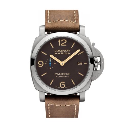 Panerai Luminor Marina 1950 3 Days Automatic Titanio 44mm Brown Dial Men's Watch Pam01351