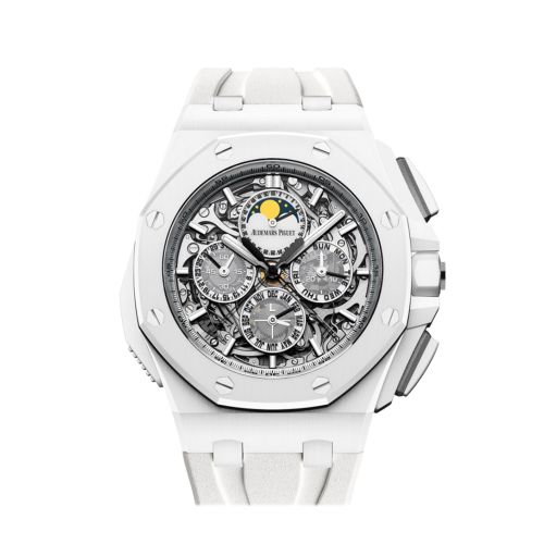 Audemars Piguet Royal Oak Offshore 44 Sapphire Dial White Rubber Strap Watch 26582CB.OO.A010CA.01