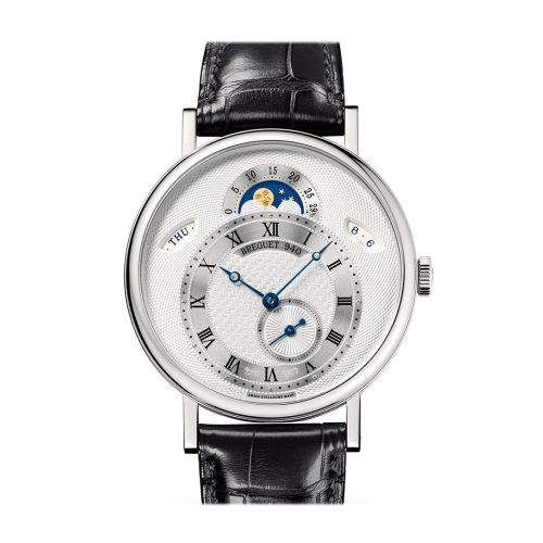 Breguet Classique Day/Date/ Moonphase 39mm in White Gold with Silver Dial 7337bb/1e/9v6