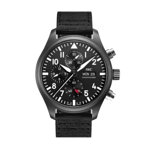 IWC Pilot Top Gun Chronograph Automatic Black Dial Men's Watch IW389101