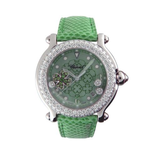 Chopard Happy Sport Good Luck Clover Green Dial Men's Quartz Watch 288427-20