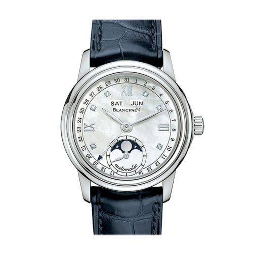 Blancpain Leman Automatic White Mother of Pearl Dial Ladies Watch 2360-1191A-55B