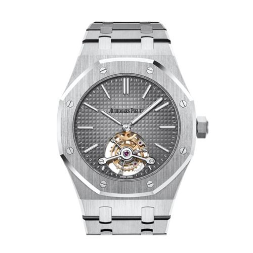 Audemars Piguet Royal Oak 41 Tourbillon Extra-Thin Smoked Grey 950 Platinum Dial Men's Watch 26510PT.OO.1220PT.01