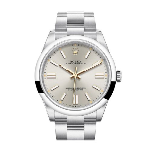 Rolex Oyster Perpetual 41 Silver Dial Oyster Bracelet Watch 124300