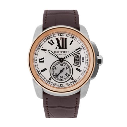 Cartier Calibre De Mechanical Silver Dial Men's Watch W7100039