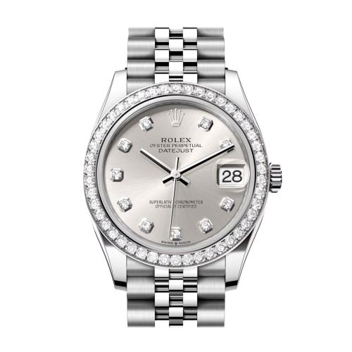 Rolex Datejust 31 Silver Diamond Dial Jubilee Ladies Watch 278384RBR 278384RBR-0034