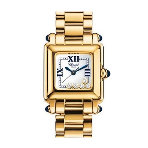 Chopard Happy Sport White Dial Gold Stainless Steel Ladies Quartz Watch 276851-0007