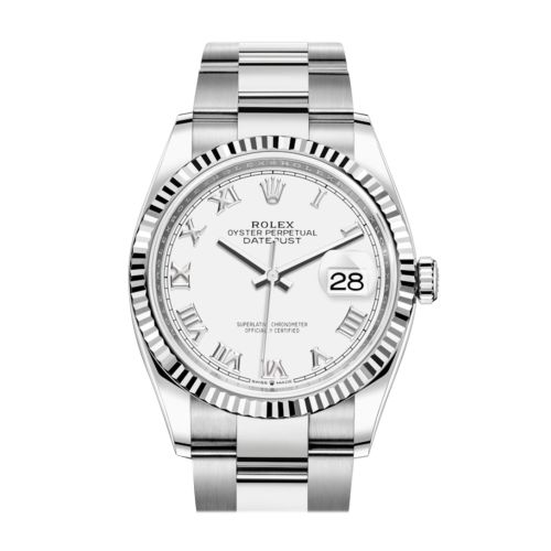 Rolex Datejust 36 White Roman Dial Automatic Watch 126234