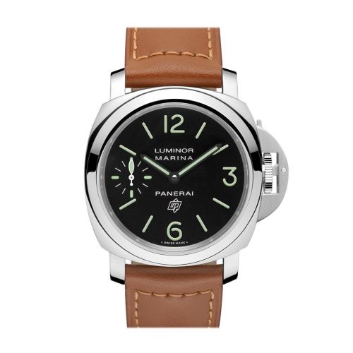 Panerai Luminor Marina Logo Acciaio 44mm Black Dial Men's Watch Pam01005