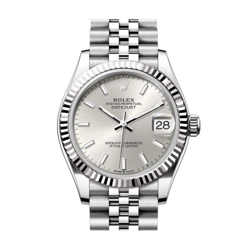 Rolex Datejust 31 Silver Dial Fluted Bezel Jubilee Ladies Watch 278274 278274-0012