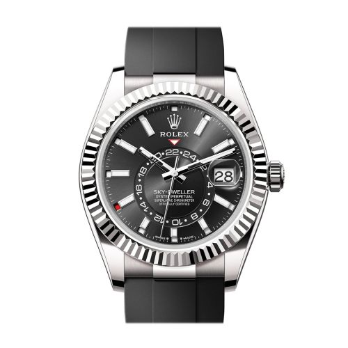 Rolex Sky Dweller 42 Black Dial White Gold Mens Watch 336239