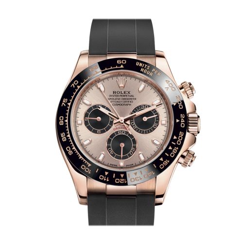 Rolex Cosmograph Daytona Rose Gold Sundust and black Dial Oysterflex 116515LN