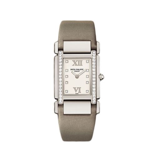 PATEK PHILIPPE Twenty 4 Diamond White Dial White Gold Ladies Watch 4920G-010