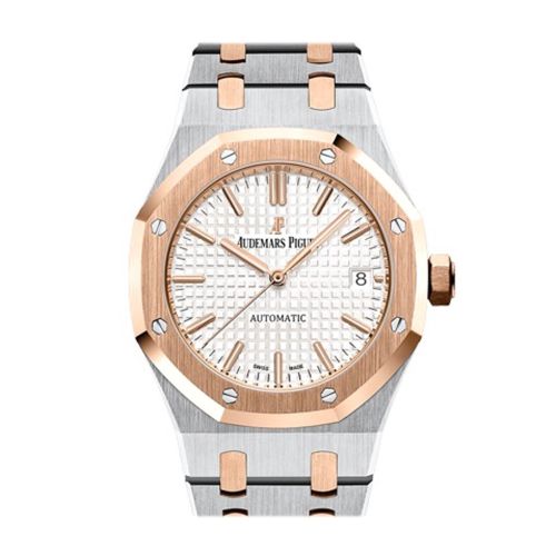 Audemars Piguet Royal Oak 37mm Silver Dial Automatic Two Tone Midsize Watch 15450SR.OO.1256SR.01