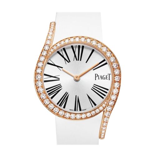 Piaget Limelight Gala 18Kt Rose Gold Diamond Silver Dial Ladies Watch GOA39167