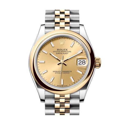 Rolex Datejust 31 Champagne Dial Yellow Gold Steel Jubilee Ladies Watch 278243 278243-0014