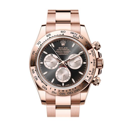 Rolex Daytona 40 Bright Black and Sundust Dial Rose Gold Mens Watch 126505