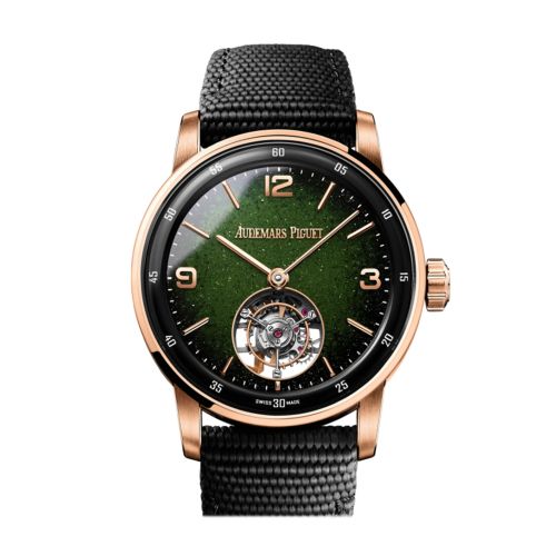 Audemars Piguet CODE 11.59 Smoked Green Enameled Aventurine Black Ceramic Watch 26396NR.OO.D002KB.01