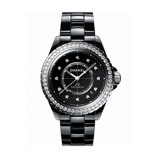 Chanel J12 Automatic Diamond Black Dial Ladies Watch H6526