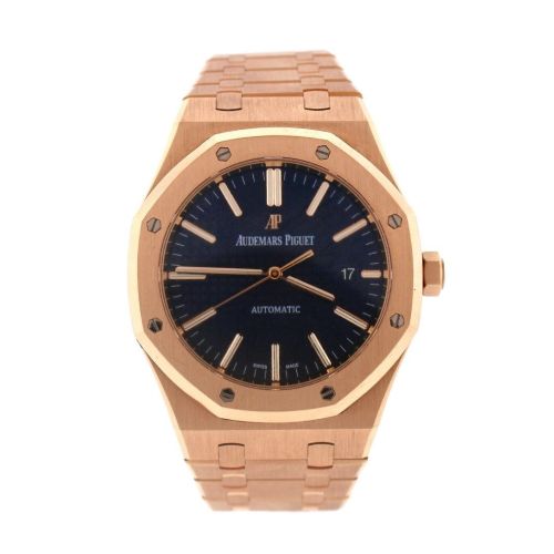 Audemars Piguet Royal Oak Selfwinding Automatic Blue Dial 18kt Pink Gold Men's Watch 15400OR.OO.1220OR.03 Pre Owend