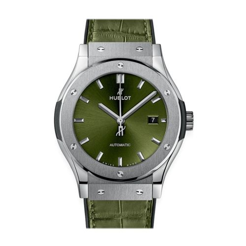 Hublot Classic Fusion Green Sunray Dial Automatic Men's Watch 542.NX.8970.LR