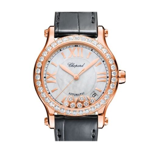 Chopard Happy Sport 36mm 18k Rose Gold and Diamonds Automatic Watch 274808-5006