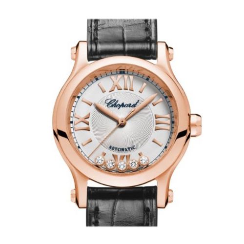 Chopard Happy Sport 30mm 18k Rose Gold and Diamonds  Automatic Watch 274893-5001