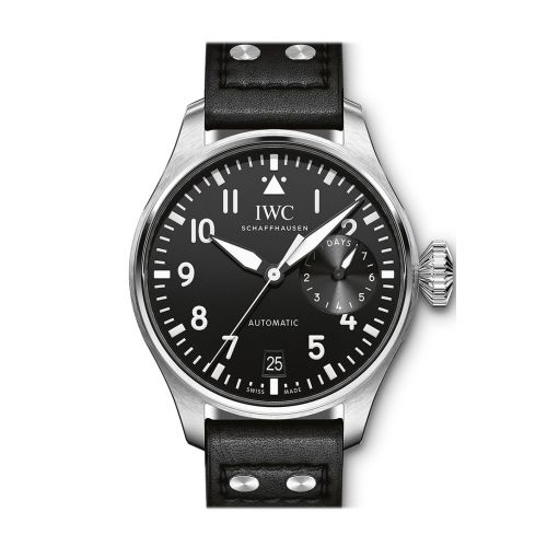 IWC Big Pilot Automatic Black Dial Black Leather Men's Watch IW501001