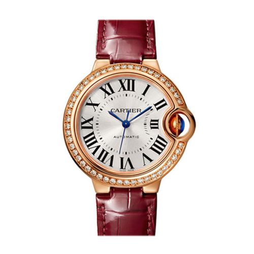 Cartier Ballon Bleu Automatic 18kt Rose Gold Diamond Ladies Watch WJBB0033