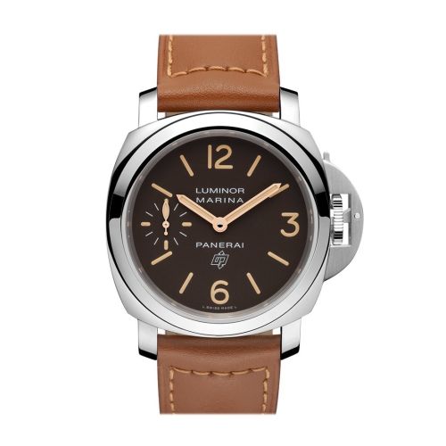 Panerai Luminor Marina Logo Acciaio 44mm Brown Dial Men's Watch Pam00632