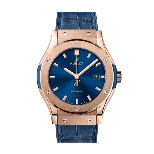 Hublot Classic Fusion King Gold Blue 42mm Watch 542.OX.7180.LR