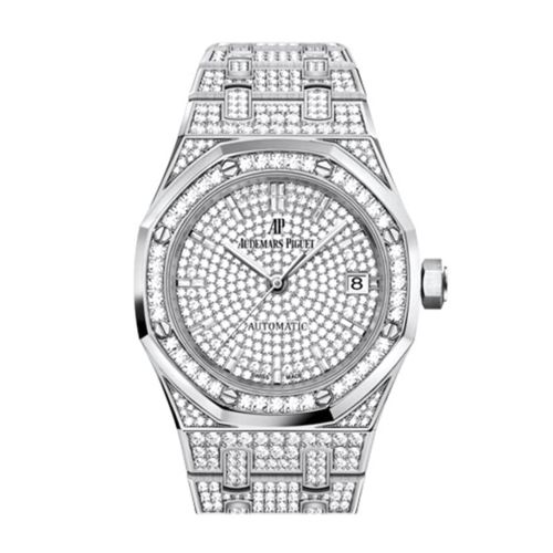 Audermars Piguet Royal Oak Pave dial Jumbo Extra Thin White Gold 15202BC.ZZ.1241BC.01 DCM