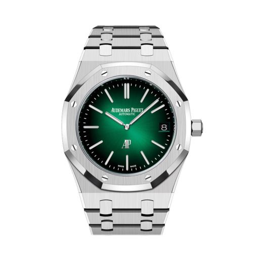 Audemars Piguet Royal Oak 39 Smoked Green dial 950 platinum Watch 16202PT.OO.1240PT.01